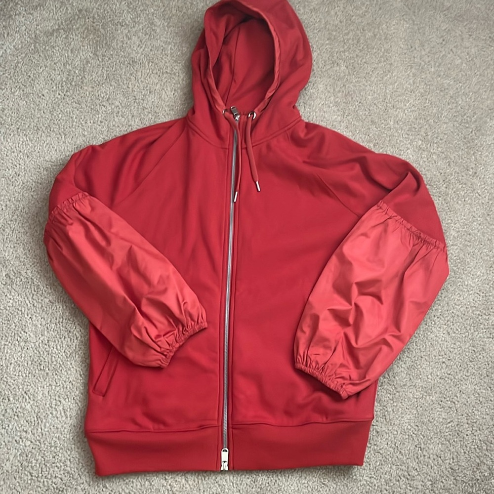 Athleta Scarlet Hooded Bomber Jacket